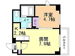 GARE89 1LDKの間取図画像