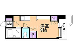 サンシャイン・シティー21 ワンルームの間取図画像