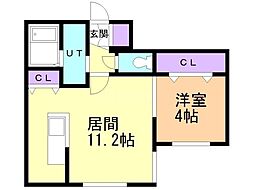 CasadeShelley 1LDKの間取図画像