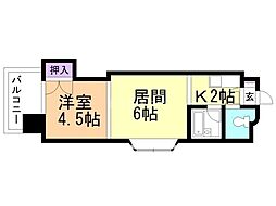 OMレジデンス南9条 1LDKの間取図画像