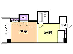 ノースタウンハウス 1DKの間取図画像