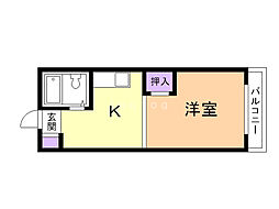 第81松井ビル ワンルームの間取図画像