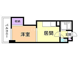 吉田ビル 1DKの間取図画像