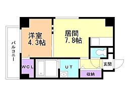 スペチアーレ大通 1LDKの間取図画像