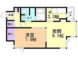 藤井ビル裏参道 1LDKの間取図画像