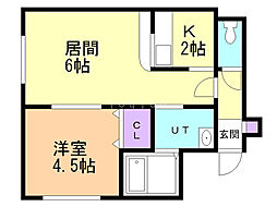 シャイニングスター 1LDKの間取図画像