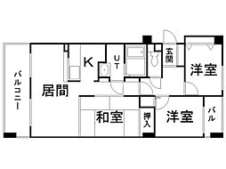 クリオ行啓通参番館 3LDKの間取図画像
