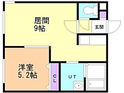 札幌市北区北三十六条西3丁目マンション 1LDKの間取図画像