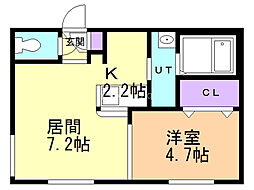 シティレジデンス北円山 1LDKの間取図画像