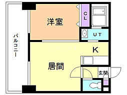 BLOCKTOWER 1LDKの間取図画像