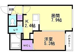 グランリーオ南5条 1LDKの間取図画像