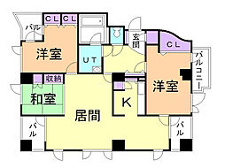 ビッグパレス西線ウエストタワー 3LDKの間取図画像
