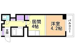 シルキーハイツ裏参道 1DKの間取図画像