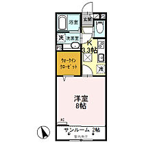 ルビー　Ｄ 108 ｜ 群馬県前橋市下大島町（賃貸アパート1K・1階・33.34㎡） その2