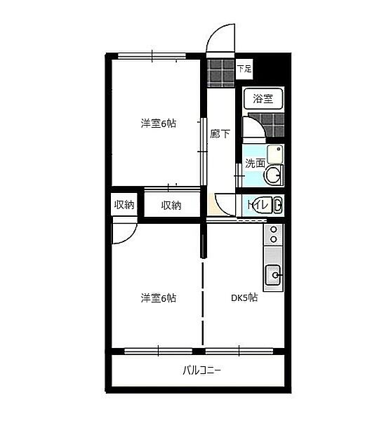 リエス前橋大島 303｜群馬県前橋市下大島町(賃貸マンション2DK・3階・41.32㎡)の写真 その2