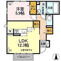 ミュール 102 ｜ 群馬県伊勢崎市昭和町（賃貸アパート1LDK・1階・45.77㎡） その2