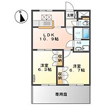 プランドール光円  ｜ 群馬県伊勢崎市美茂呂町（賃貸アパート2LDK・1階・51.66㎡） その2