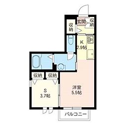 フィナンツェーラC 1Kの間取図画像