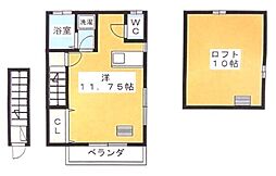 エールハウス ワンルームの間取図画像