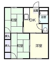 スナオハイツ 3DKの間取図画像