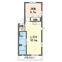フォルトゥーナA 1LDKの間取図画像