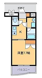ジュネス 1Kの間取図画像