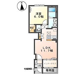 アヴニール 1LDKの間取図画像