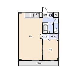 エディフィス2 1LDKの間取図画像