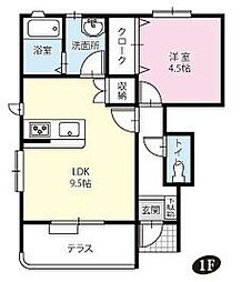 ドリームシオン 1LDKの間取図画像