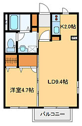 パルG 1LDKの間取図画像