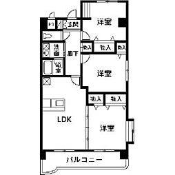 マンションエクレール 3LDKの間取図画像