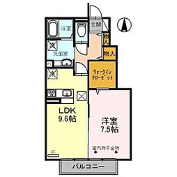 ベストオーシャン C 1LDKの間取図画像