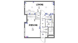 カーサ松ノ木 1LDKの間取図画像