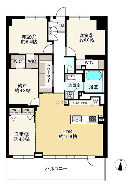 3SLDK 間取り