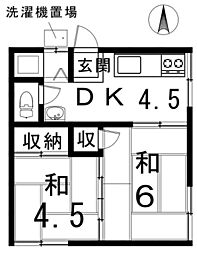 間取図画像 2DK