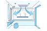 【浴室乾燥機】雨天時の衣類乾燥他、浴室内の換気・乾燥をすることにより湿気を除去し、カビなど抑制できます