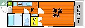 岡山県岡山市北区大元2丁目（賃貸マンション1K・5階・28.00㎡） その2