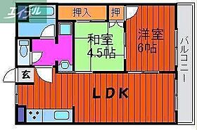 岡山県岡山市南区芳泉2丁目（賃貸マンション2LDK・4階・59.80㎡） その2