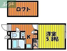 岡山県岡山市北区野田3丁目（賃貸アパート1K・1階・20.28㎡） その2