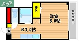 めぞんリベルテ1 1Kの間取図画像