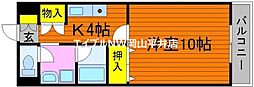アンタレス豊成 1Kの間取図画像