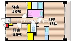 グランメゾン福成 2LDKの間取図画像