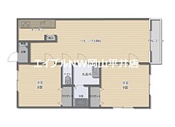ライズガーデン参番館 2LDKの間取図画像
