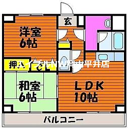 JR山陽本線 西川原駅 徒歩22分の賃貸マンション 7階2LDKの間取り