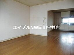 JR赤穂線 西大寺駅 徒歩17分の賃貸アパート 1階2LDKのリビング/ダイニング