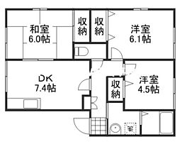JR赤穂線 邑久駅 徒歩9分の賃貸アパート 1階3DKの間取り