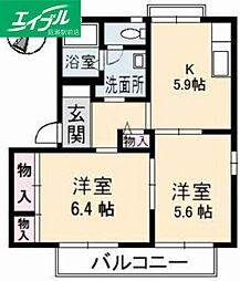BIGEAST20002B 2Kの間取図画像