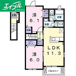 カーサ　セレノＡ 2階