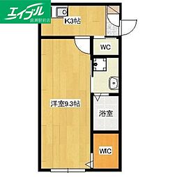 JAROW 1Kの間取図画像