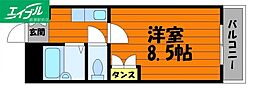 ブロードヒル2 1Kの間取図画像